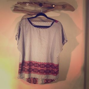 Boho-chic short-sleeved Top